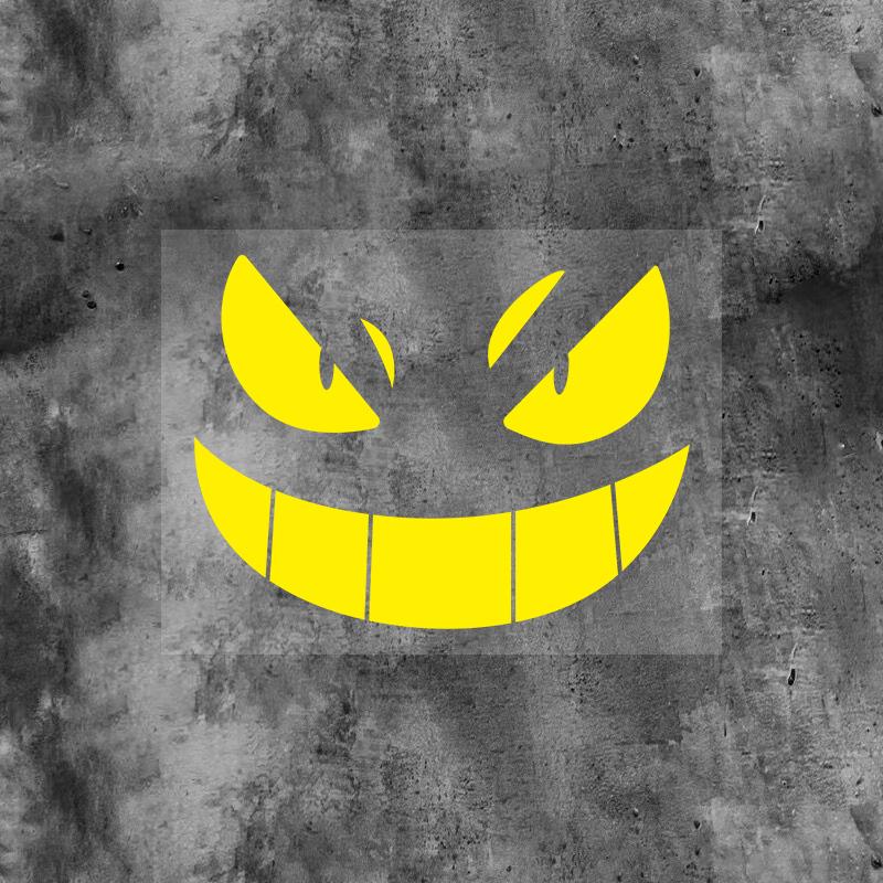 Creative Devil Smiley Car Stickers Electric Car Motorcycle Motorcycle Body Modification Stickers Fuel Tank Helmet Decoration