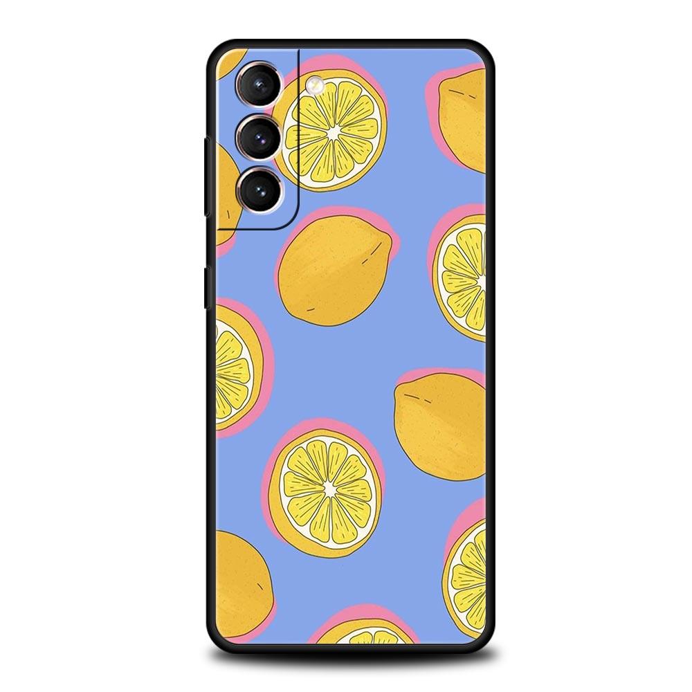 Средиземноморский лимонный силиконовый чехол для телефона Samsung Galaxy S23 S22 S21 S20 FE Ultra 5G S10 S10E S9 S8 Plus 10 20 Чехол-бампер