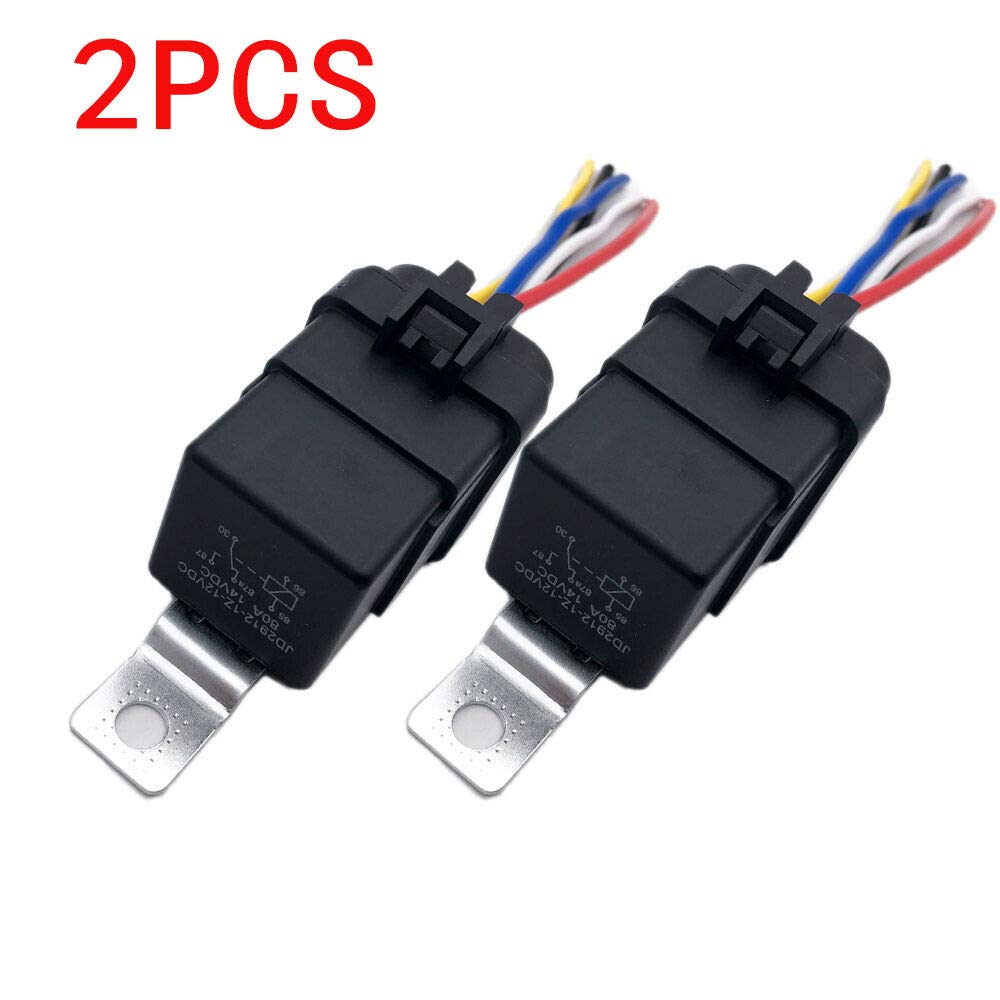 New 2 PCS New Trim & Tilt Relay Plug Socket Cook Mfg 7493 12V 80-amp