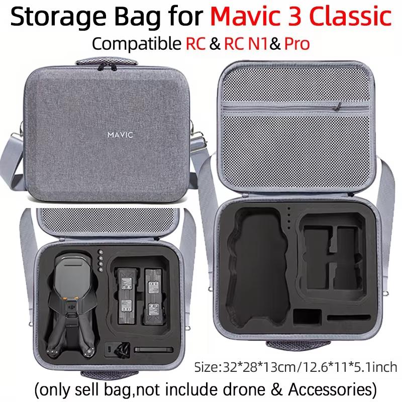 Storage Bag For DJI Mavic 3 Classic Shoulder Box For Mavic 3 Classic Carrying Case For DJI RC/RC-N1 Remote Control Accessory