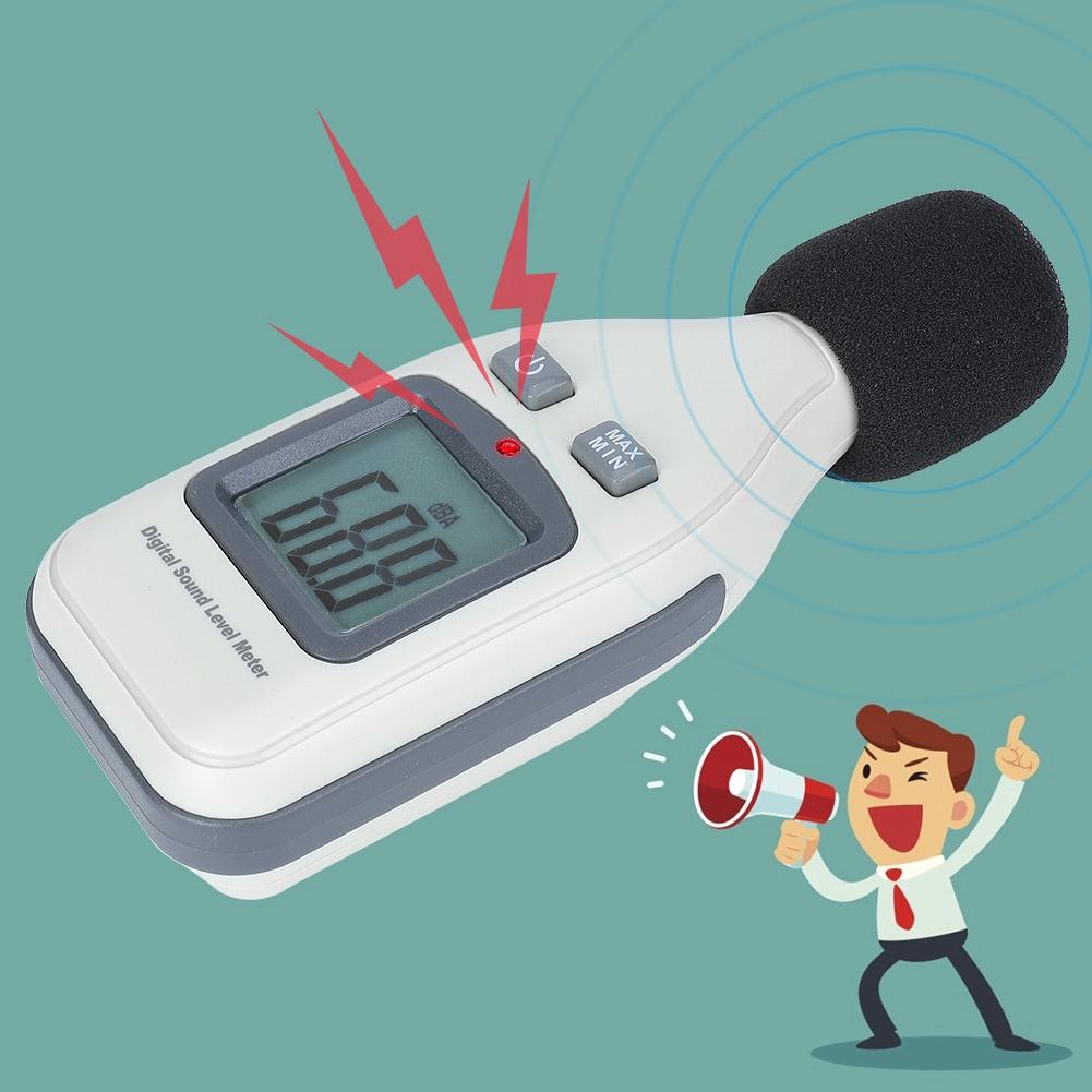 Децибеллометр портативный ЖК-цифровой тестер уровня звука 30-130 дБА тестер измерения шума