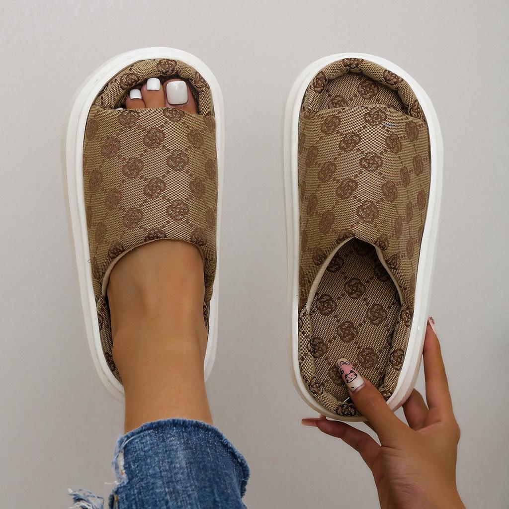 Women's Platform Slippers Summer Open Toe Flat Shoes for Women Casual Slides Shoes Outdoor Light Women's Slippers Female Sandals