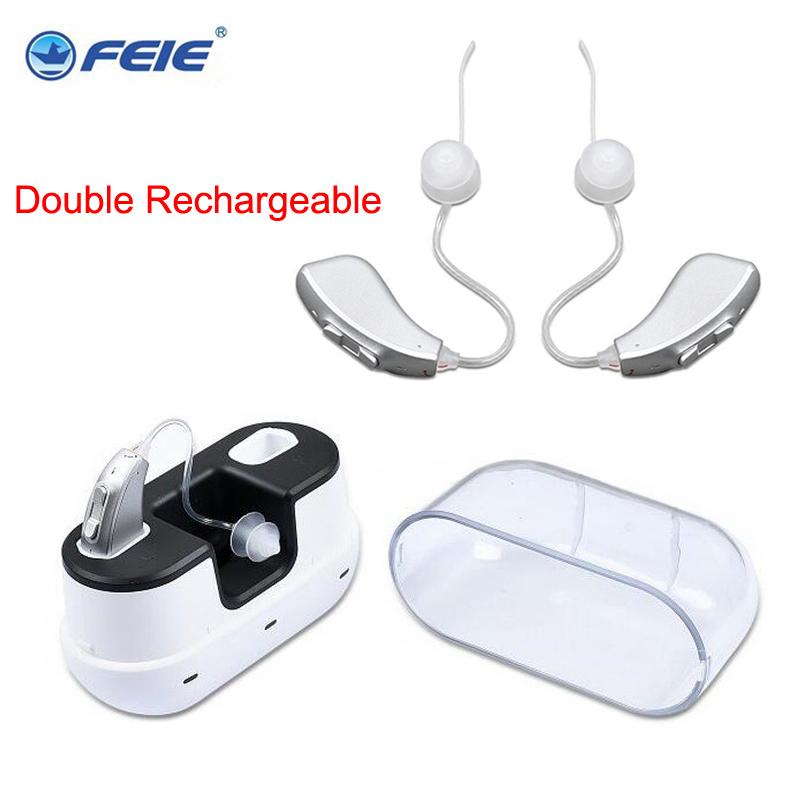 MY-2 Hearing Aids Audifonos Inalambricos Elderly Adjustable Wireless RIC Hearing Aid Ear Sound Amplifier with Rechargeable Base