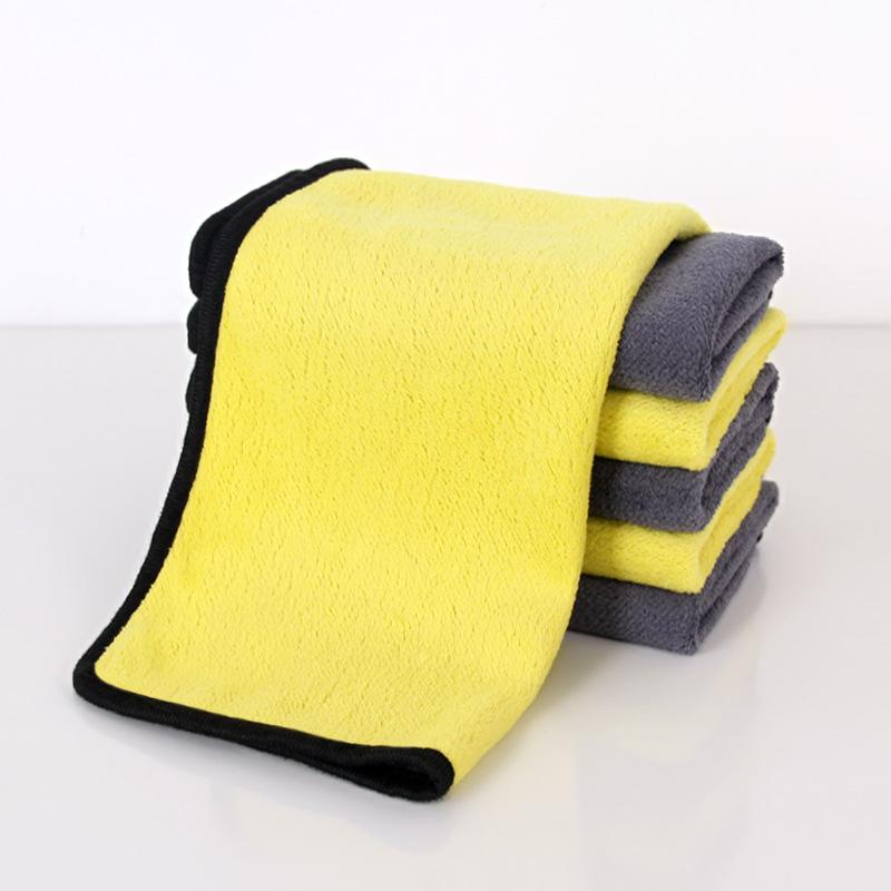 Double-Sided Coral Fleece Car Wash Towel - Lint-Free & Water-Absorbent, Custom Logo Available