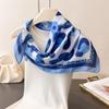 2026 New Leopard Printed Square Scarf For Women Stylish Soft Satin Scarves Bandanas Luxury Hijab Neckerchief Elegant Shawl Wraps
