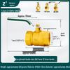 Brass Double Female Thread Ball Valve with Long Handle, Thickened for Water Heating, Available in Sizes: DN25, DN32, DN40, DN50.