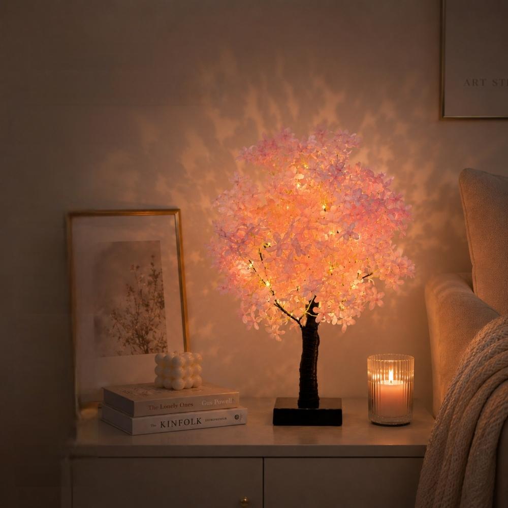 Xiaomi Cherry Blossom Tree Lights Warm LED Table Artifical Bonsai Tree Battery/USB for Wedding Party Spring Home Indoor Room Decor