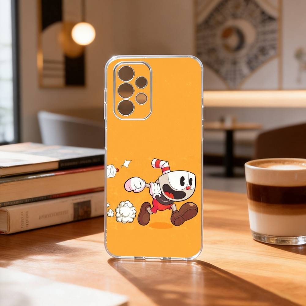 Чехол для телефона C-Cuphead P-Популярный для Samsung S25, S24, S21, S22, S23, S30, Ultra, S20, Plus, Fe Прозрачный чехол