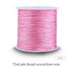 100M X 0.8mm Nylon Chinese Knot Cord Rattail Macrame Shamballa Thread String Pink