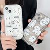 Ins белый черный противоударный чехол для телефона с рисунком щенка для Iphone 13 12 Promax 11 14 Pro Max Мягкая силиконовая задняя крышка Капа