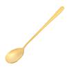 Gold Soup Spoon Polishing Process Rust Prevention Brass Table Spoon with Long Handle for