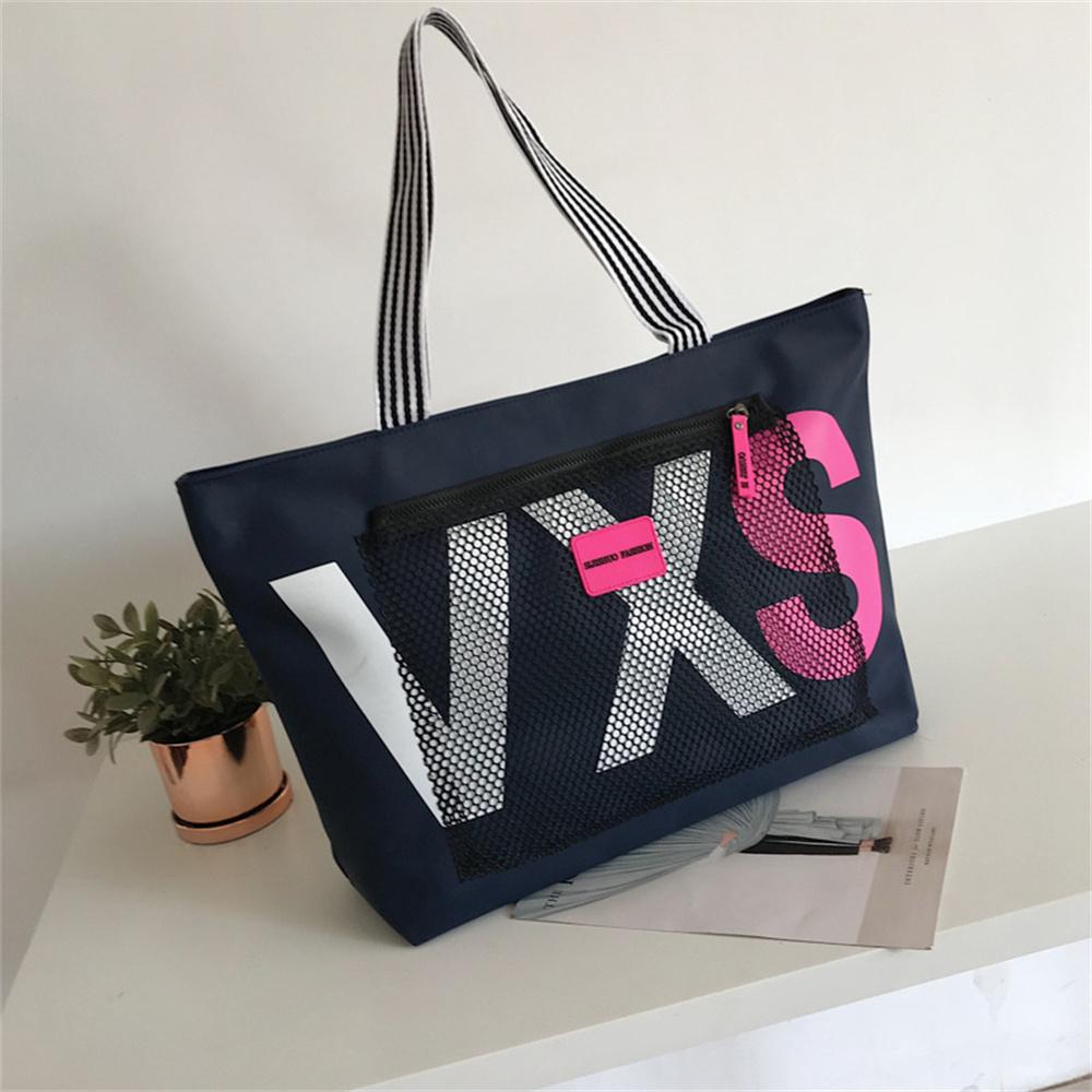 Tote Bag Dry And Wet Separation Women's Bag Korean Style Super Large Capacity Shoulder Bag Beach Travel Shopping Bag Alphabet Women's Bag