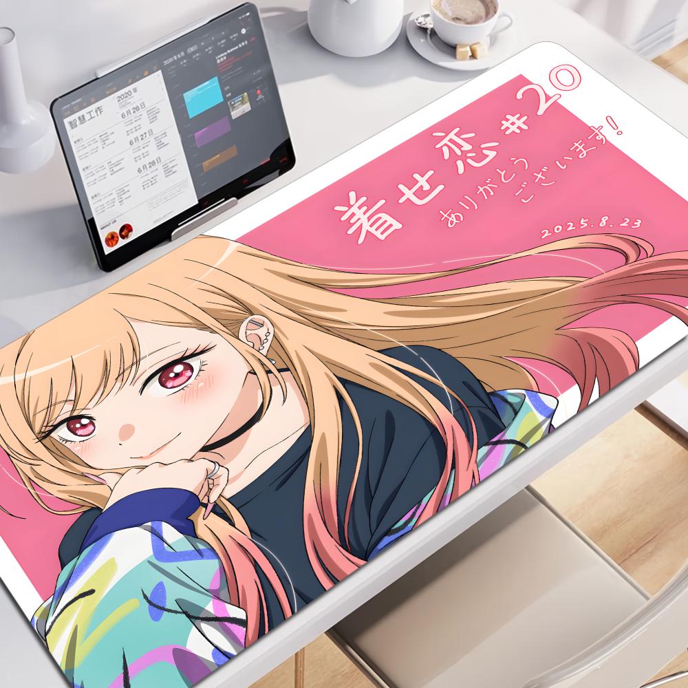 Cute Anime Kitagawa Marin MMy DressUp Darling Mouse Pad Large Gaming Mousepad With Stitched Edges Thickened Desk Mat Pc