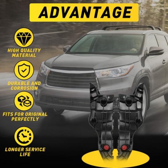 For 2014 2015 2016 Toyota Highlander Front Bumper Cover Mounting Bracket LH RH A
