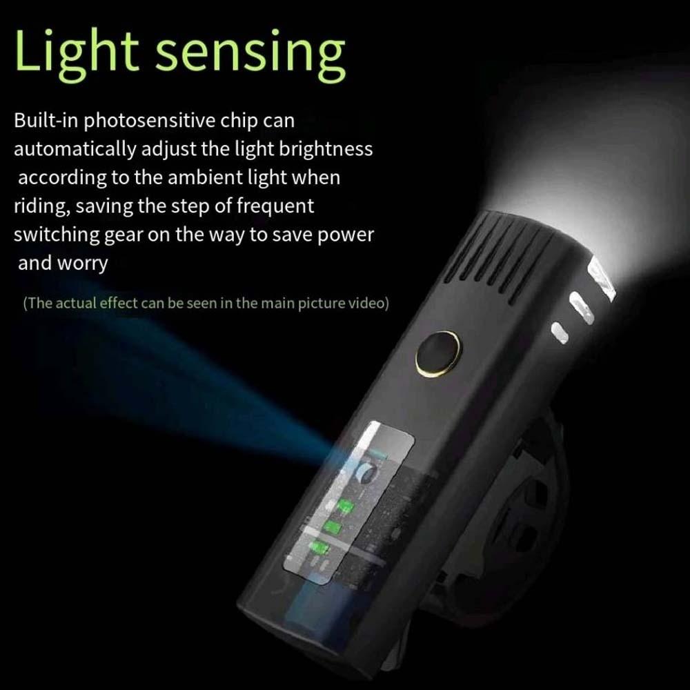Anti-splash Water Bike Headlight USB Rechargeable MTB Front Lamp Front Bicycle Lights Outdoor