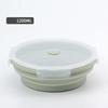 with Lids Portable Food Container Solid Colors Silicone Collapsible Bowl  Outdoor