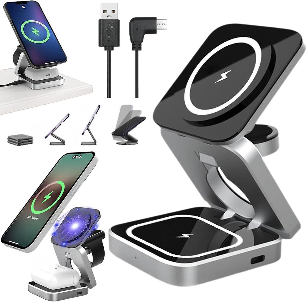 Беспроводное зарядное устройство Clean Desk, Беспроводное зарядное устройство, Беспроводная зарядная станция 3-в-1