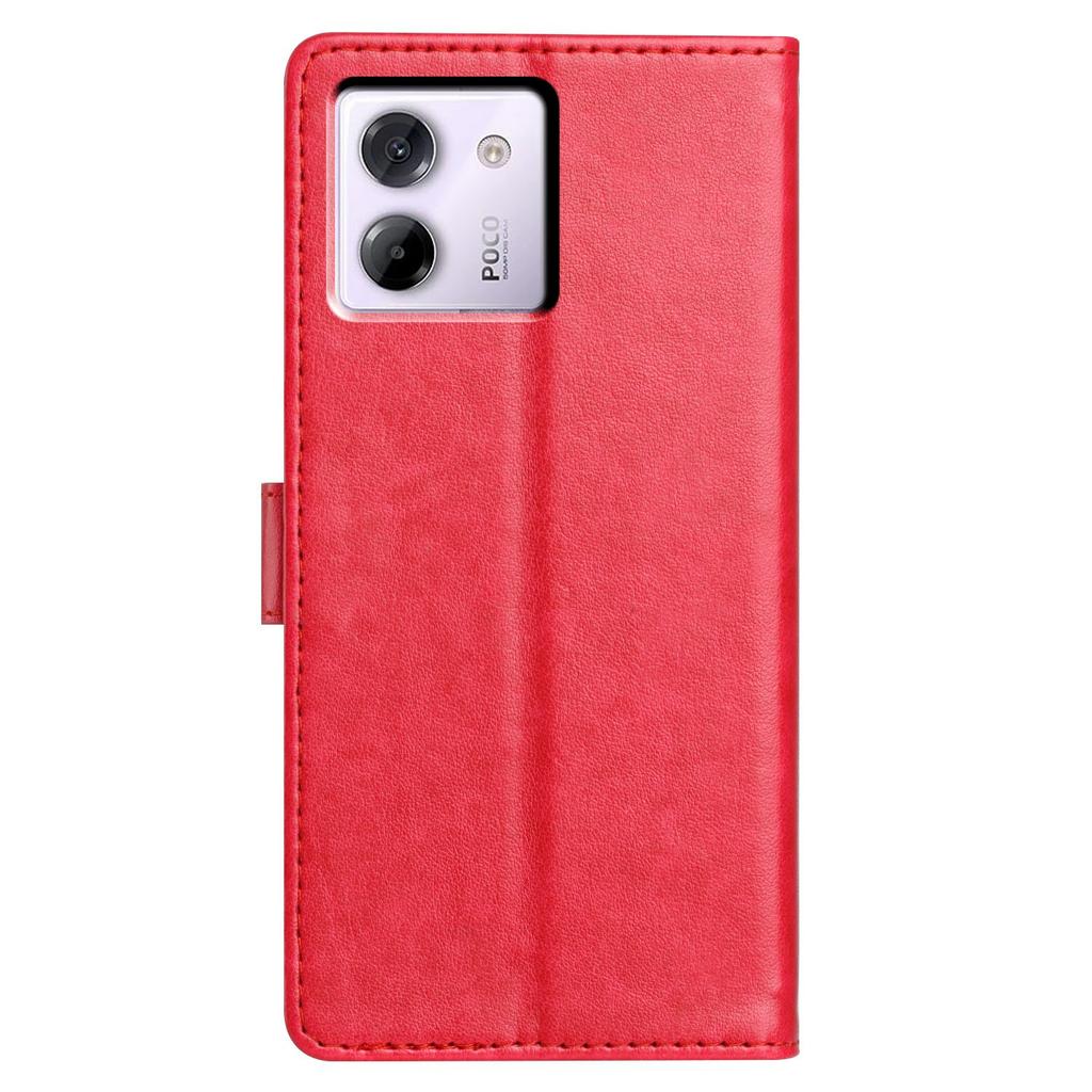 Кожаный чехол-кошелек-подставка для телефона Xiaomi Poco M7 Pro 5G с удобным ремешком