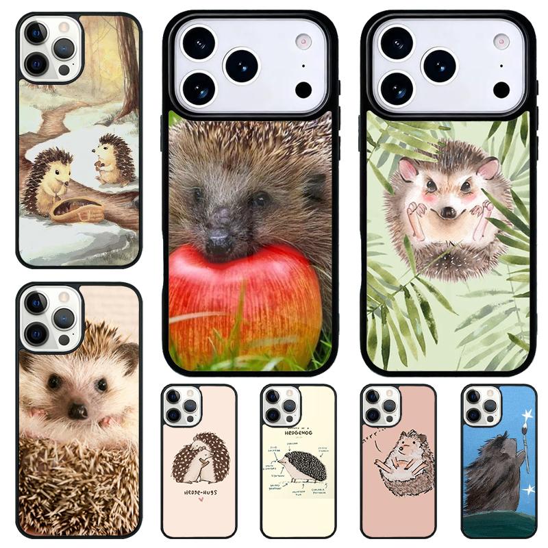 Hedgehog soft Phone Case for iPhone 17 Air 16 15 11 12 14 13 Pro Max Shockproof Cover