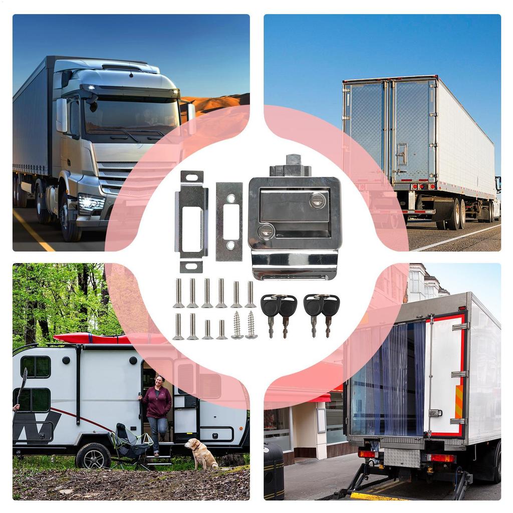 Замок безопасности для двери прицепа, портативный, сверхпрочный, защелка для двери груза RV с ригелем, для автодома, тягача, кемпера, грузовика