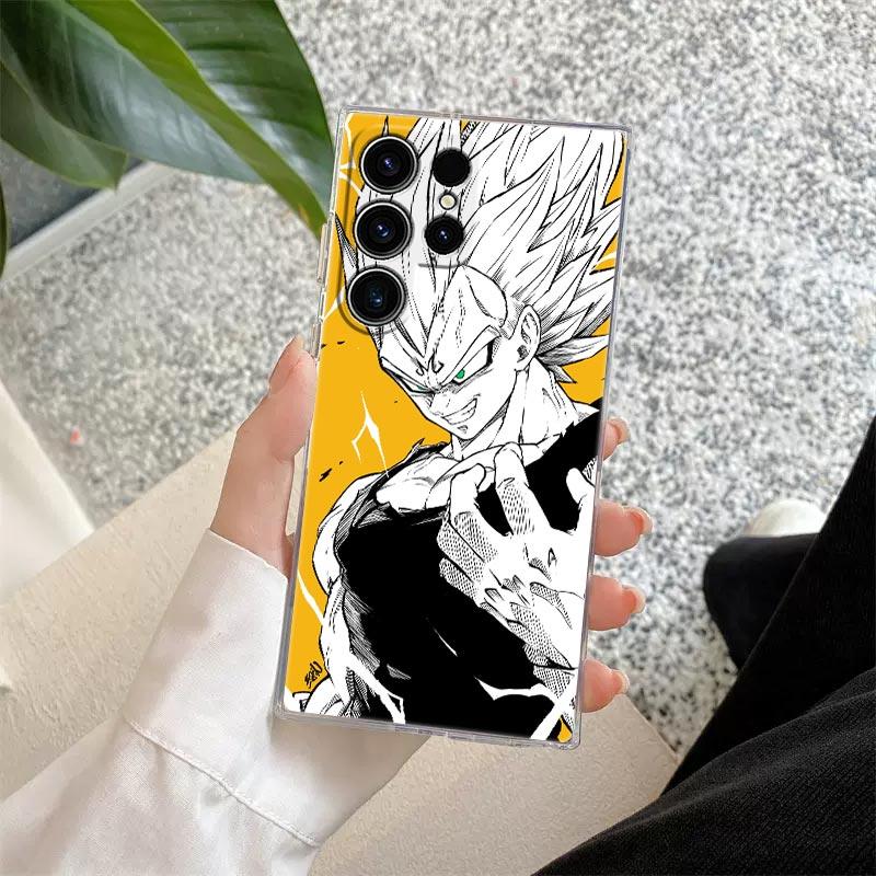 Phone Case For Samsung Galaxy S26 Ultra S25 S24 S23 S21 Ultra S20 FE S22 S26 Plus S25FE Clear Cover DBZ Anime Goku Gogeta Vegeta