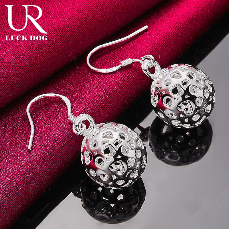 Серьги-подвески в форме шара из стерлингового серебра 925 пробы, модные свадебные украшения