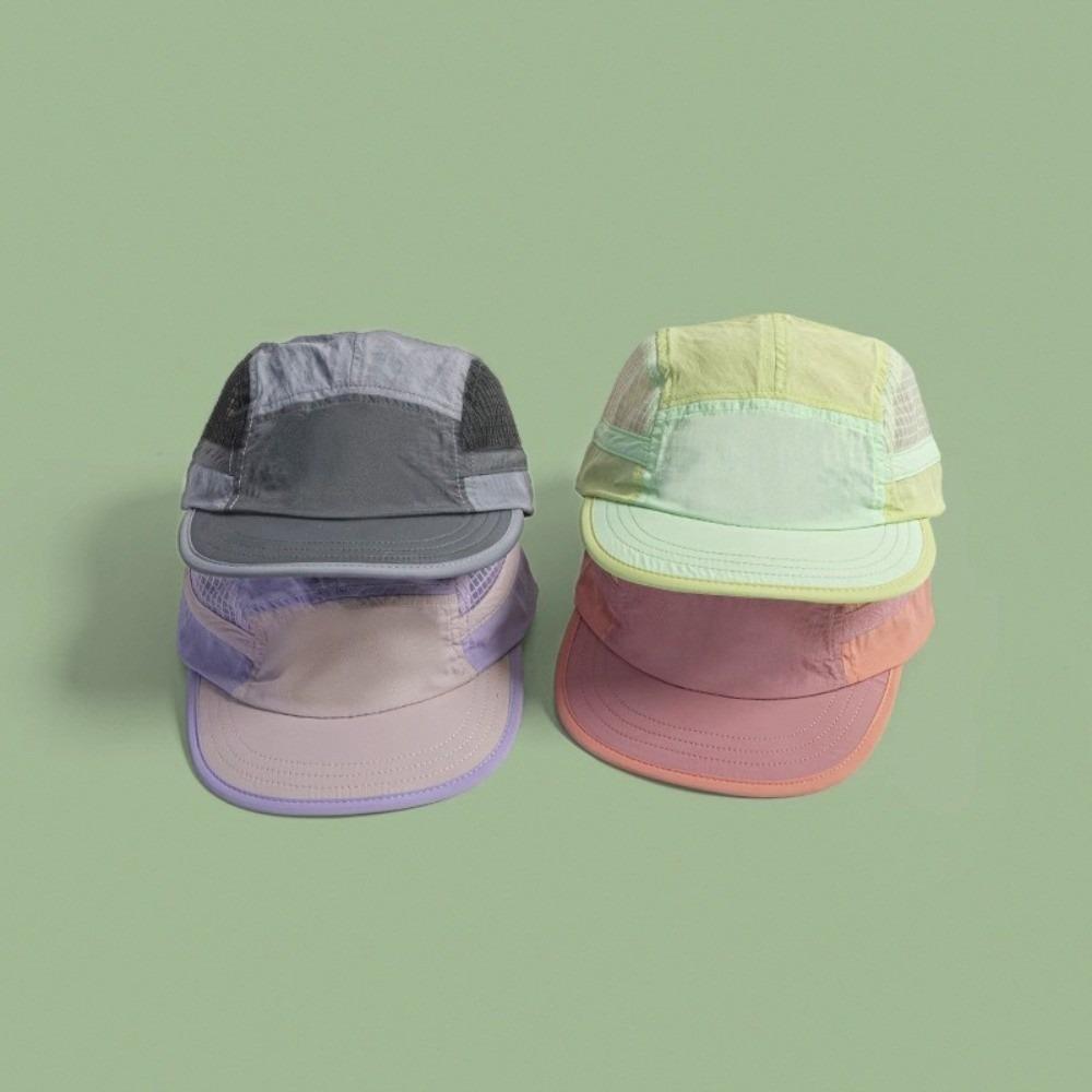 Color-Blocked Quick-drying Baseball Cap Soft Brim Mesh Running Caps Daily Wear