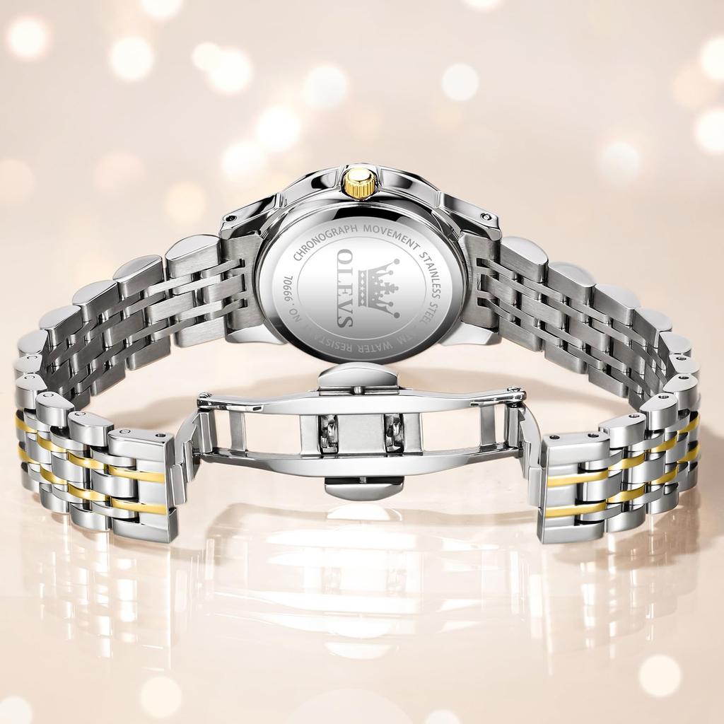 Часы OLEVS водонепроницаемые женские популярные маленькие часы деловые модные стильные аналоговые кварцевые металлические золотые белые часы из нержавеющей стали с ремешком на руку с датой для женщин