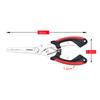 1-Piece Saltwater Fishing Pliers, Stainless Steel Multi-Tool, Curved Jaw with Braid Line Cutter & Split Ring Tip