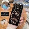 Note13 Роскошный чехол-держатель-зеркало с гальваническим покрытием для Xiaomi Redmi Note 13 Pro 4g 5g 13pro Plus 12 12s 11 11s Силиконовая крышка-подставка 13c
