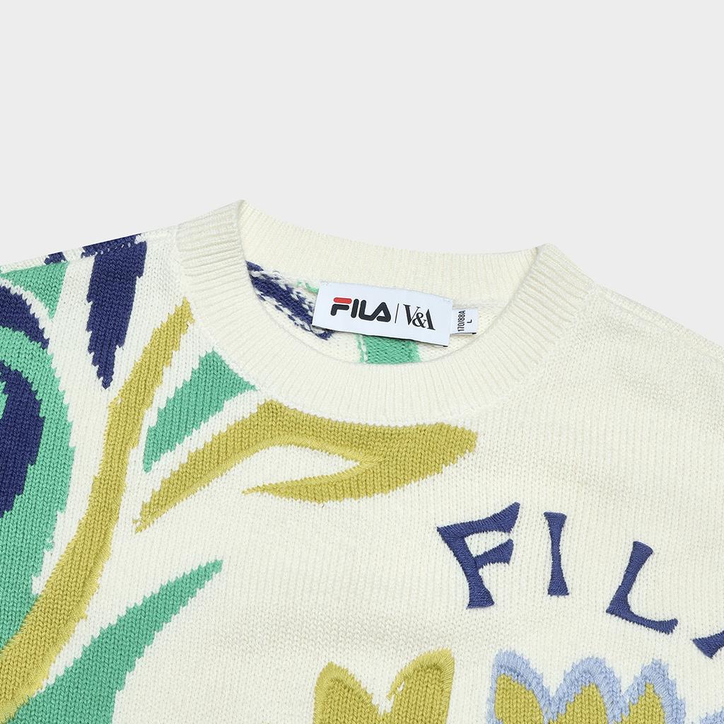 Fila X Музей Виктории и Альберта Пуловер с круглым вырезом и цветочным узором Женский свитер F11W418402F-ZA