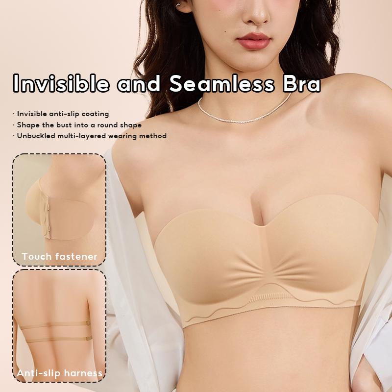Бесшовный бюстгальтер без бретелек Пуш-ап Бюстгальтер Сексуальный с открытой спиной 2 в 1 Бюстгальтеры Однотонный Невидимый бюстгальтер Сексуальное нижнее белье Женское