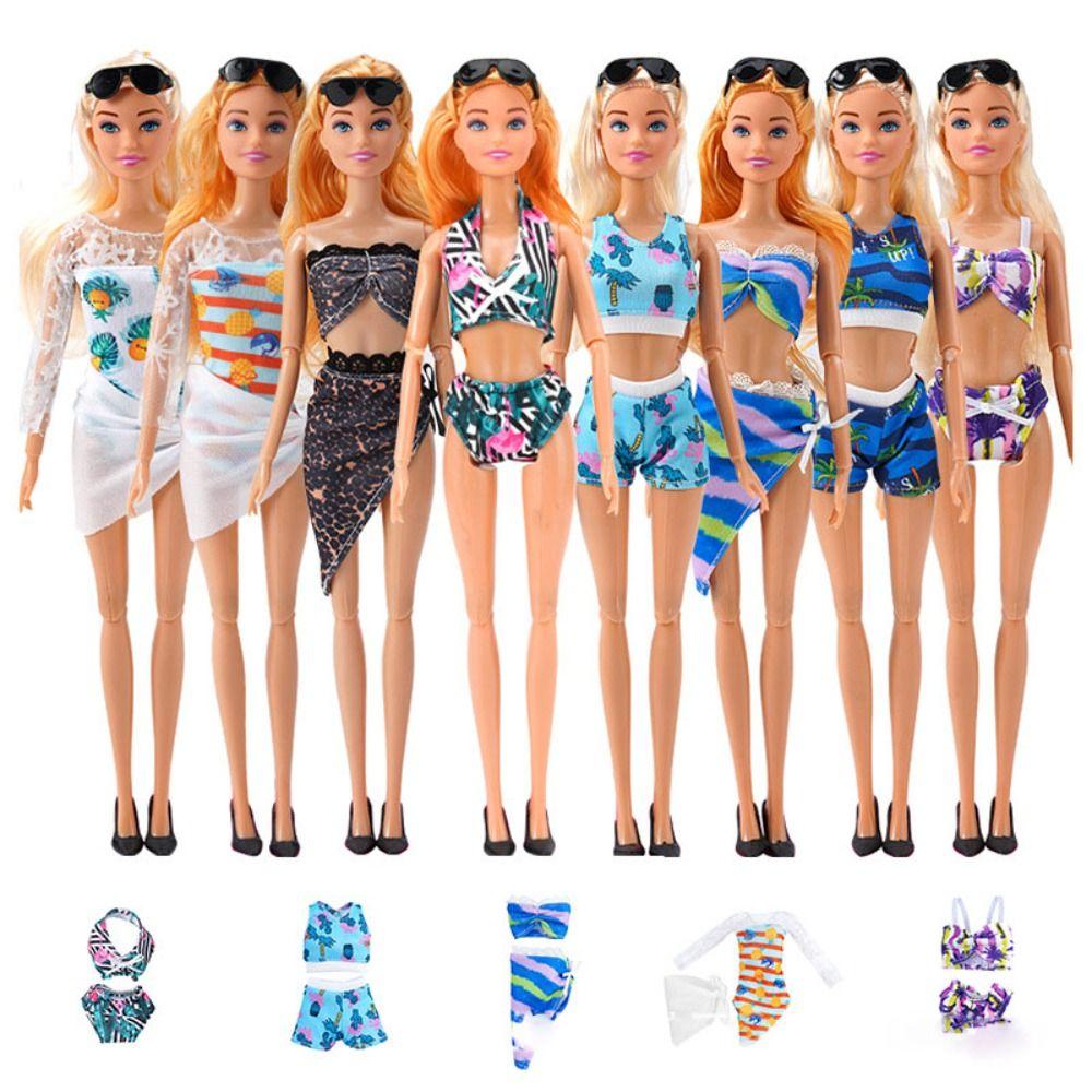 Summer Beach Style Doll Swimwear Fashion Beach Bathing Swimsuits Toys Doll Bikini  30cm Dolls