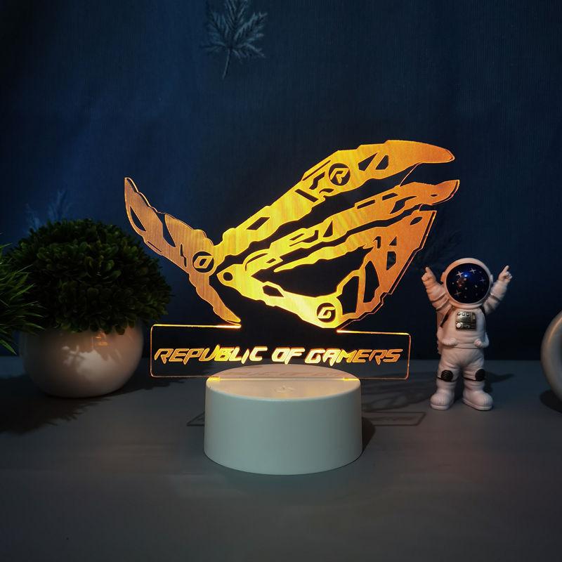 3D Визуальный Игровой Орнамент Свет Атмосферный Свет для Киберспорта 3D Ночник Декоративный Свет в Виде Геймпада