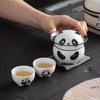 Guochaofeng Panda Ceramic Kuaike Cup Portable Travel Tea Set Outdoor Personal Brewing One Pot And Two Cups