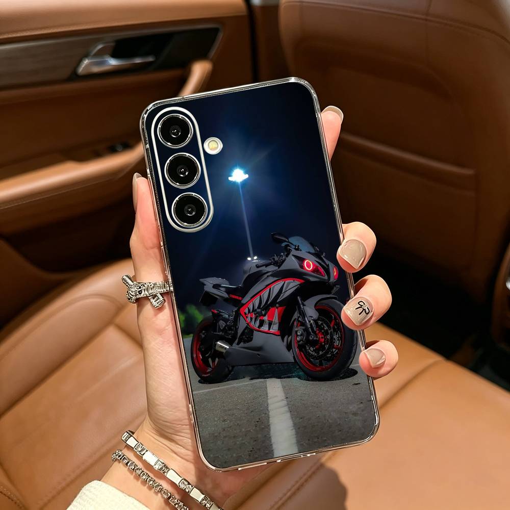 Чехол для телефона на мотоцикл Y-Ya-ma-YZF-R3-R7 для Samsung Galaxy A71, A70, A52, A51, A40, A30 Прозрачный чехол