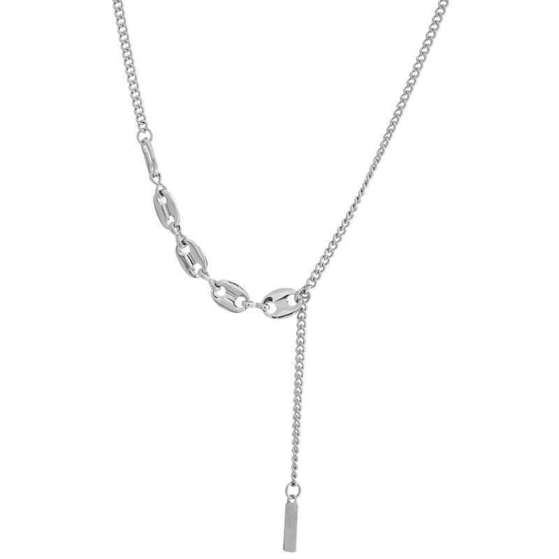 Двухслойное ожерелье с носом пятачка: Женский летний хип-хоп чокер с индивидуальным и модным дизайном цепочки для ключиц.