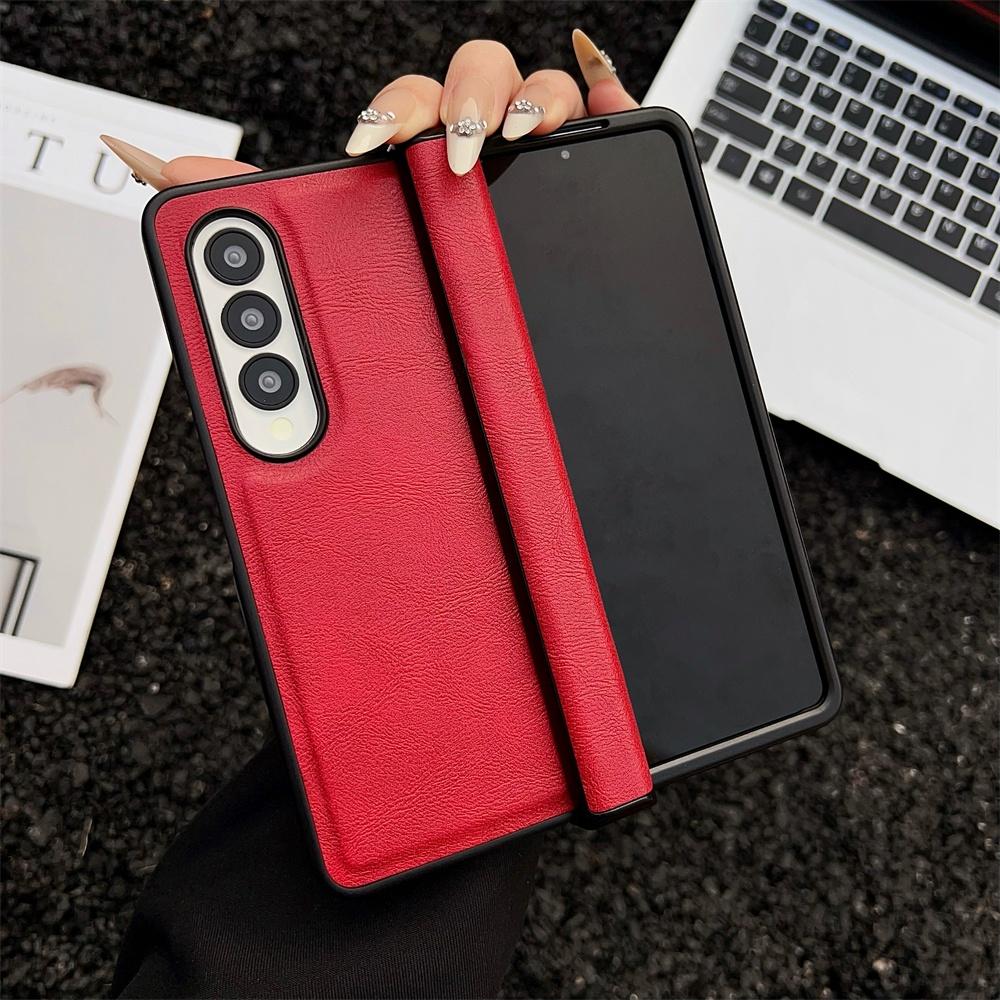 Для Samsung Galaxy Z Fold 7 6 5 4 3 5G Чехол Складной Шарнир Бизнес PU Кожа Противоударный Чехол Для Galaxy ZFold6 ZFold7 Fold5