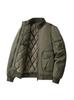 Men's Autumn/Winter Cotton-Padded Windproof Bomber Jacket with Stand Collar