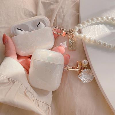 Роскошный чехол с жемчугом для Apple Airpods 1 2 3, чехол-браслет с цепочкой для AirPods Pro, чехол с Bluetooth, коробка для аксессуаров для наушников