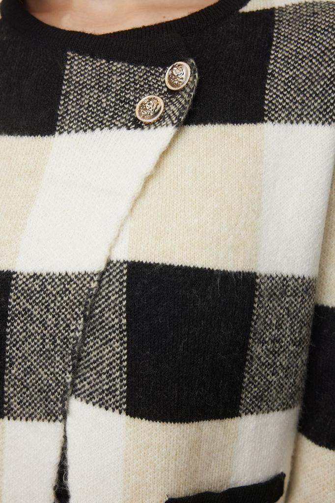 Women's Fashionable Stylish Cardigan Black Soft Textured Coat Look Knitwear Cardigan