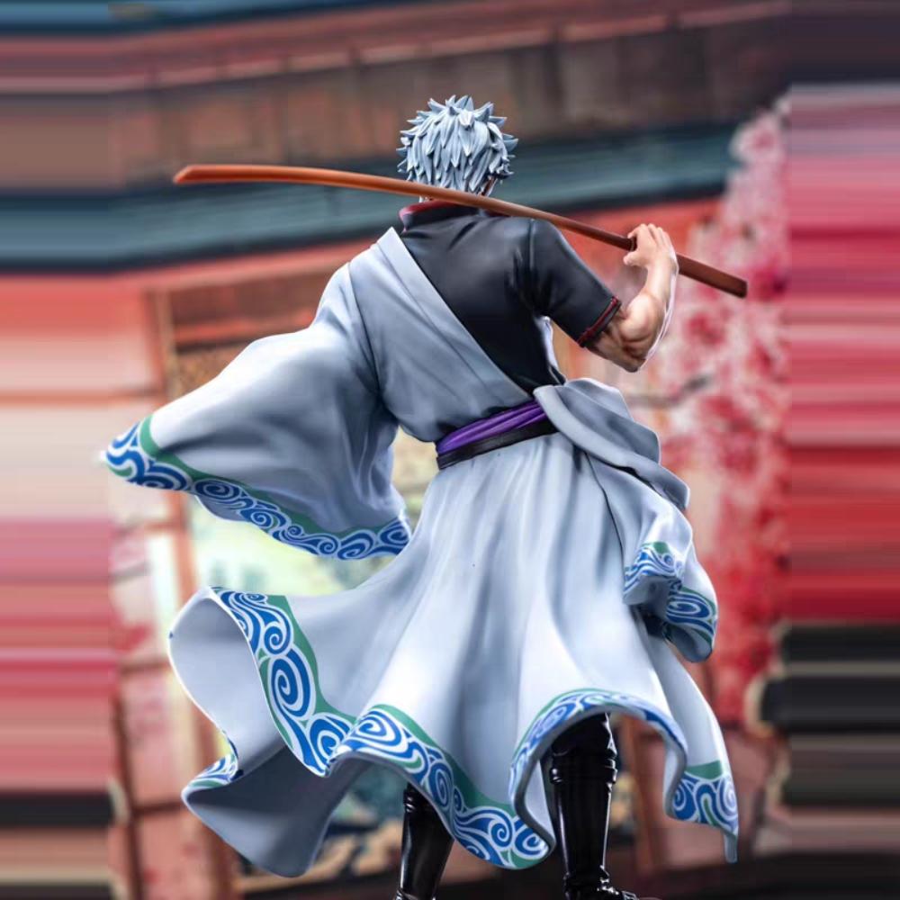 30cm bastard Gintoki Gintama anime figures Can be move  Limited Edition Battle stance PVC Side table setup Collect toys Gifts