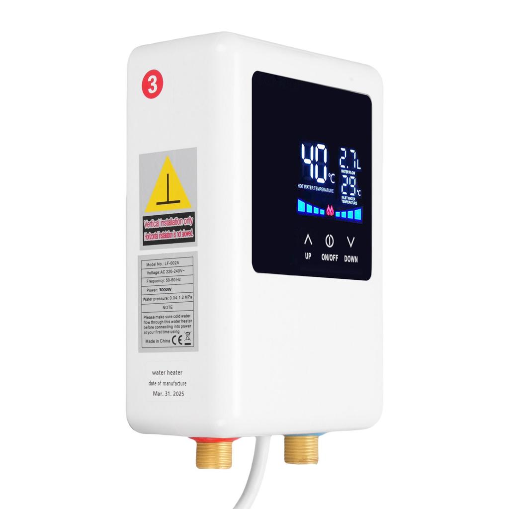Водонагреватель 3000 Вт с частотным преобразованием, термостат, ЖК-цифровой дисплей, сенсорный экран, водонагреватель