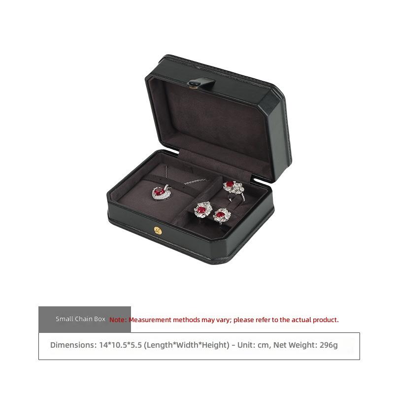 Wonderful Pack High-Grade Leather Hand-sewn Square Luxury Jewelry Packaging Box for Rings Necklaces Bracelets Watches Storage