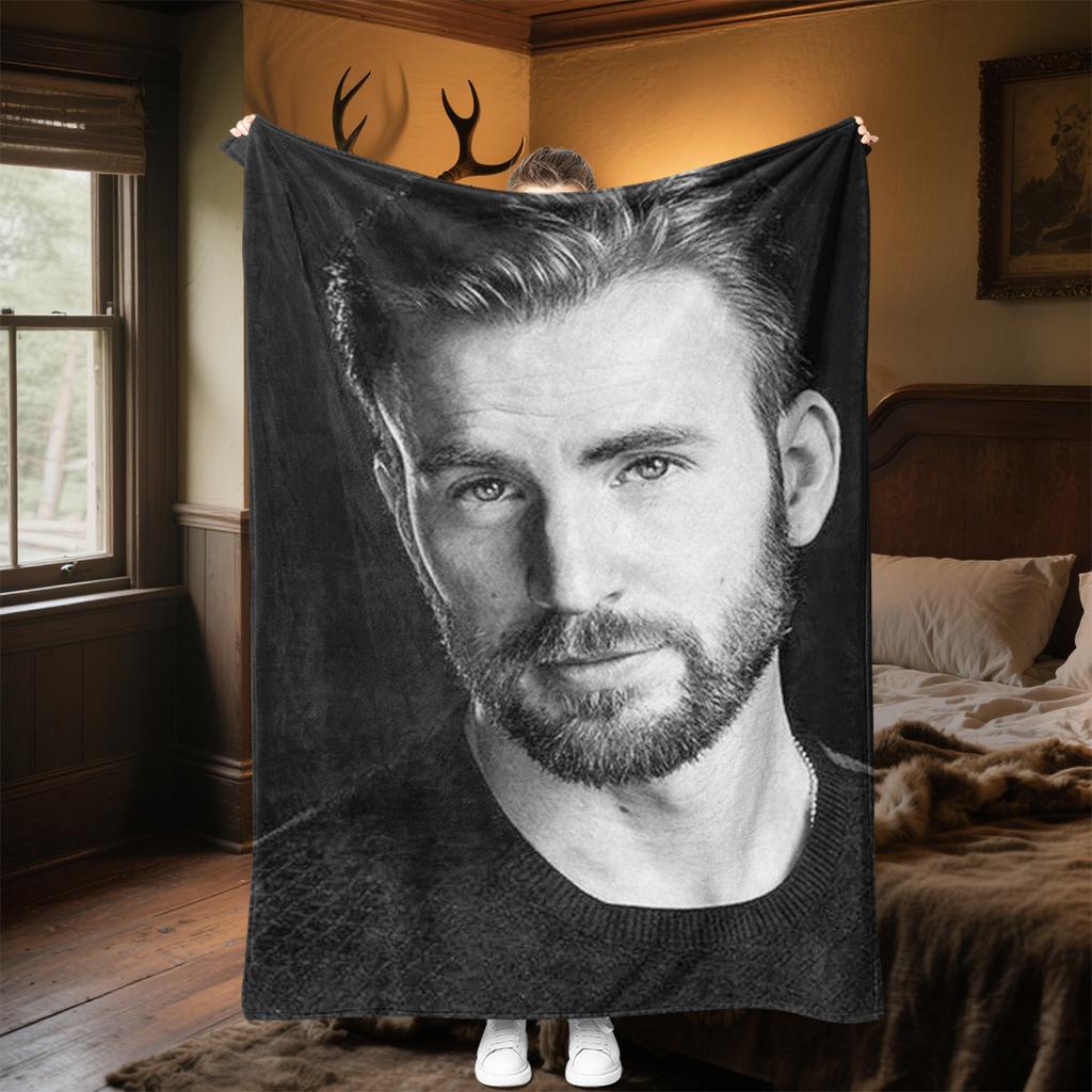 Chris Evans Soft Comfortable All Seasons blanket Sofa Office Naps blanket Outdoor Travel throw Perfect Gift