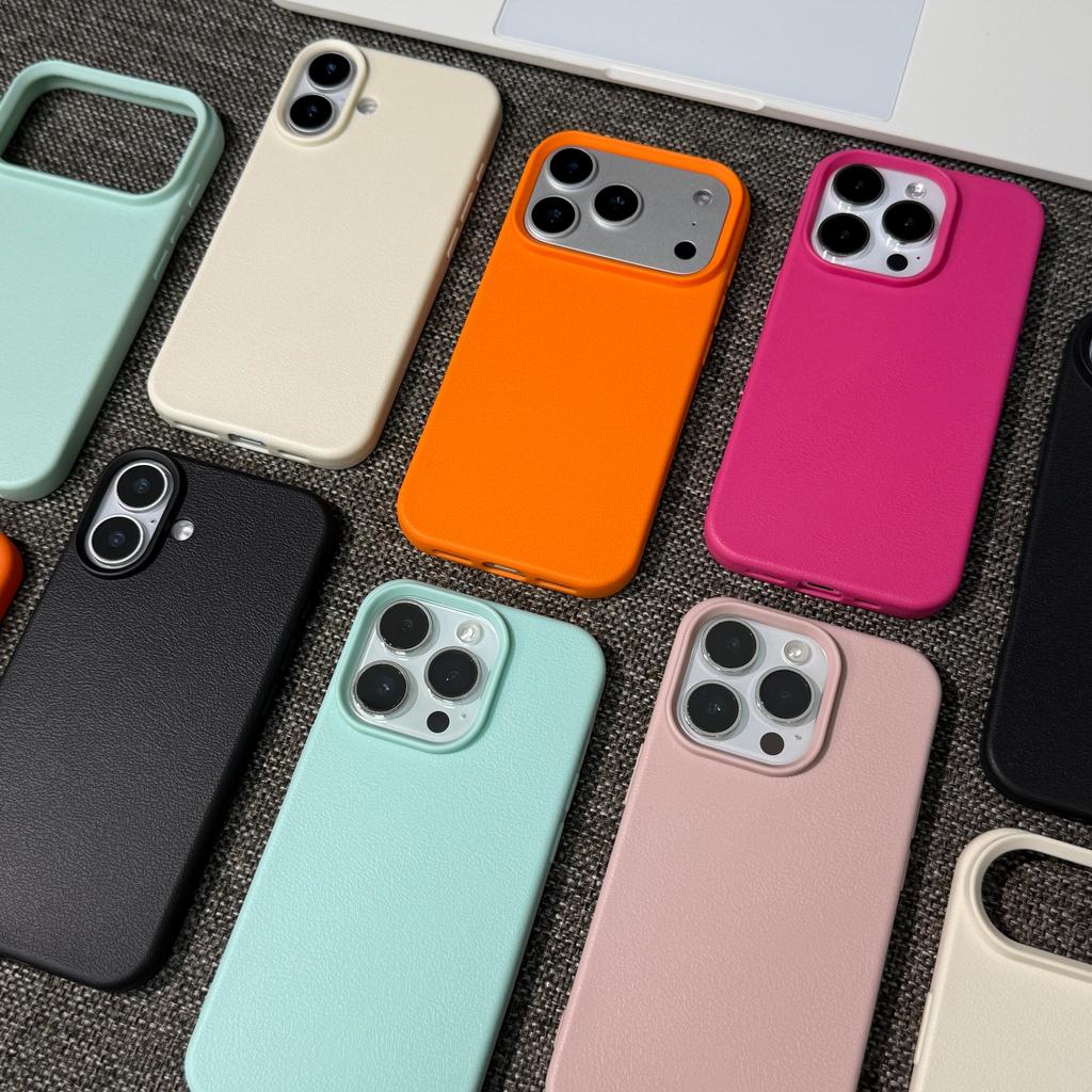 Чехол из мягкого силикона ТПУ с текстурой кожи личи для Apple iPhone Air 17 16 15 14 Plus 13 12 11 Pro Max Противоударная резиновая гелевая накладка