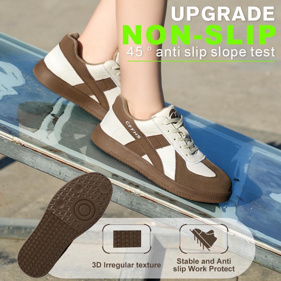 Женские легкие защитные кроссовки со стальным подноском: Удобная, нескользящая и устойчивая к проколам рабочая обувь.