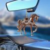 Horse Acrylic Pendant 2D Car Mirror Charm Fashionable Bag Keychain DIY Crafts Art Gift for Equestrian