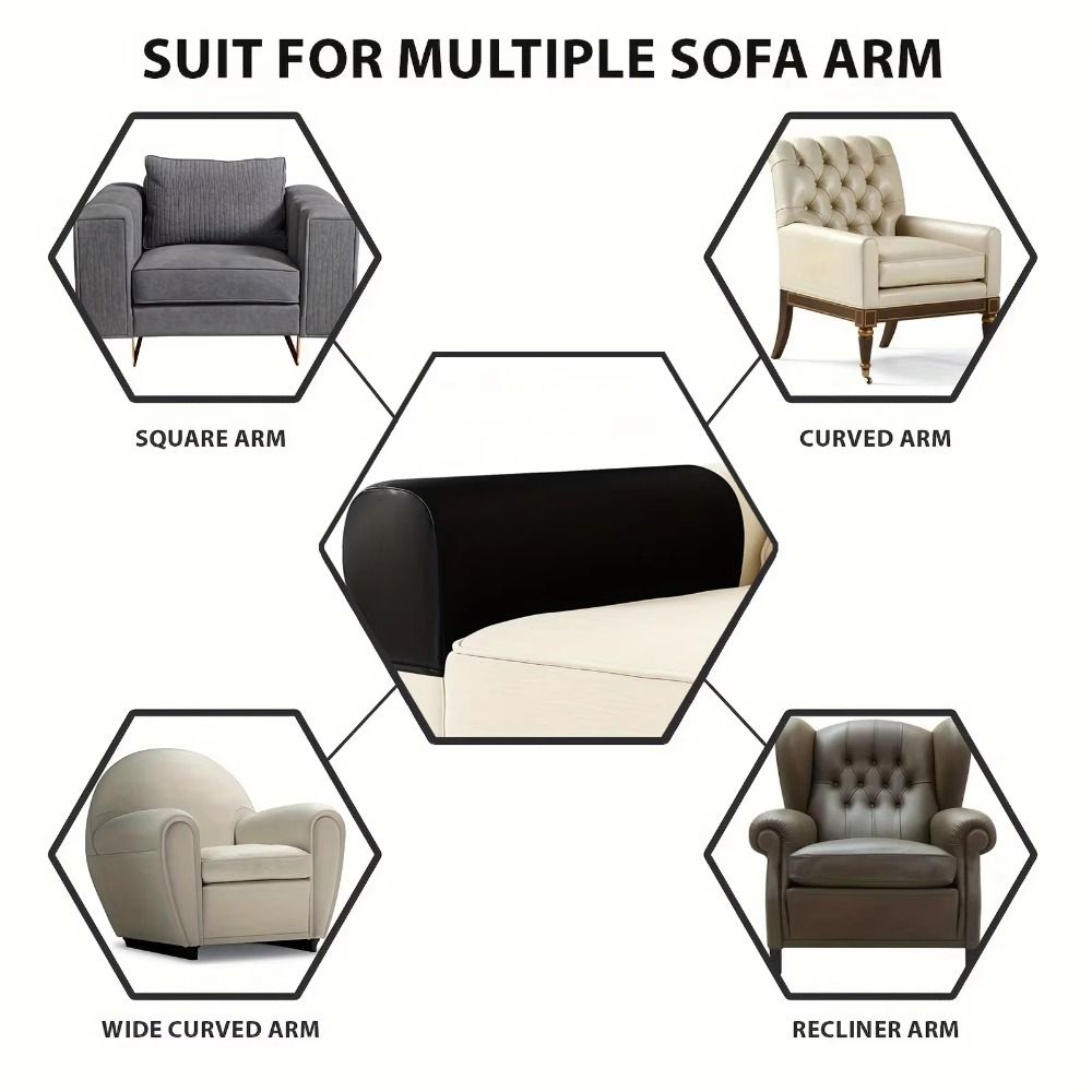 Universal Elastic Sofa Armrest Covers Soft Thick Armchair Covers Anti-Slip Waterproof Armrest Protector Home