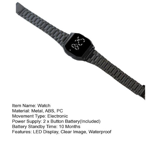 Модные цифровые часы с гальваническим покрытием, светодиодный дисплей, совместимый с HD, четкое изображение, водонепроницаемые часы, электронный браслет, часы для студентов